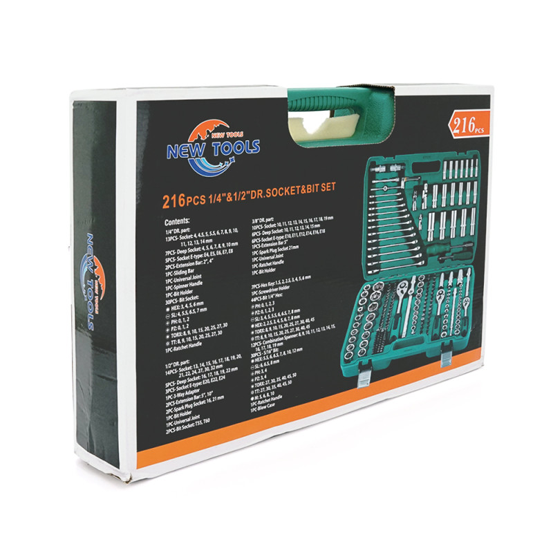 Професійний набір інструментів у пластиковому кейсі ( 216 предметів ) Професійний набір інструментів у пластиковому кейсі ( 216 предметів )