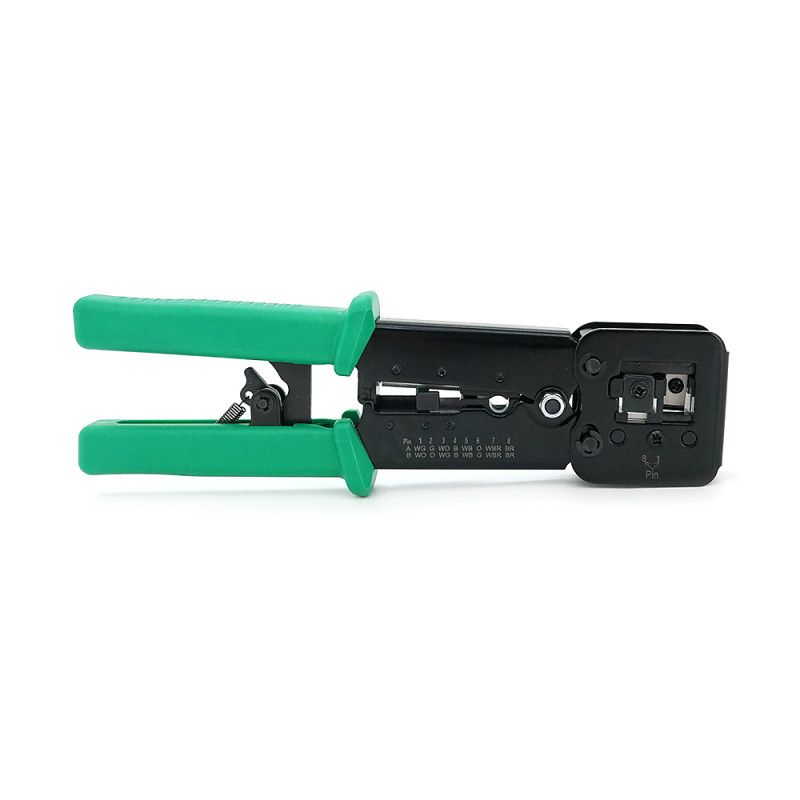 Інструмент VegGieg V-E113 для обтискання RJ-45 (8P8C) та RJ-12/11 (6P6C) 4P4C, Чорно/Зелені Q10 Інструмент VegGieg V-E113 для обтискання RJ-45 (8P8C) та RJ-12/11 (6P6C) 4P4C, Чорно/Зелені Q10