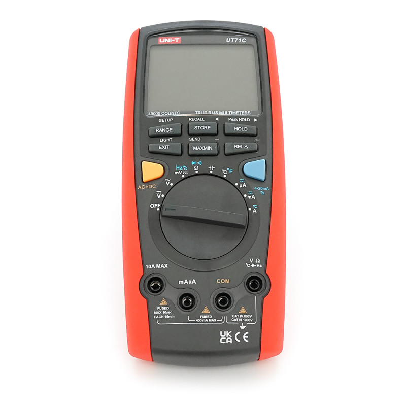 Мультиметр UNI-T UT71C: V (400мВ-1000В). A (400мкА-10А). Ω. F. Hz. °C. True RMS. Продзвонювання. Автодіапазон. Data Hold. 345 г Мультиметр UNI-T UT71C: V (400мВ-1000В). A (400мкА-10А). Ω. F. Hz. °C. True RMS. Продзвонювання. Автодіапазон. Data Hold. 345 г
