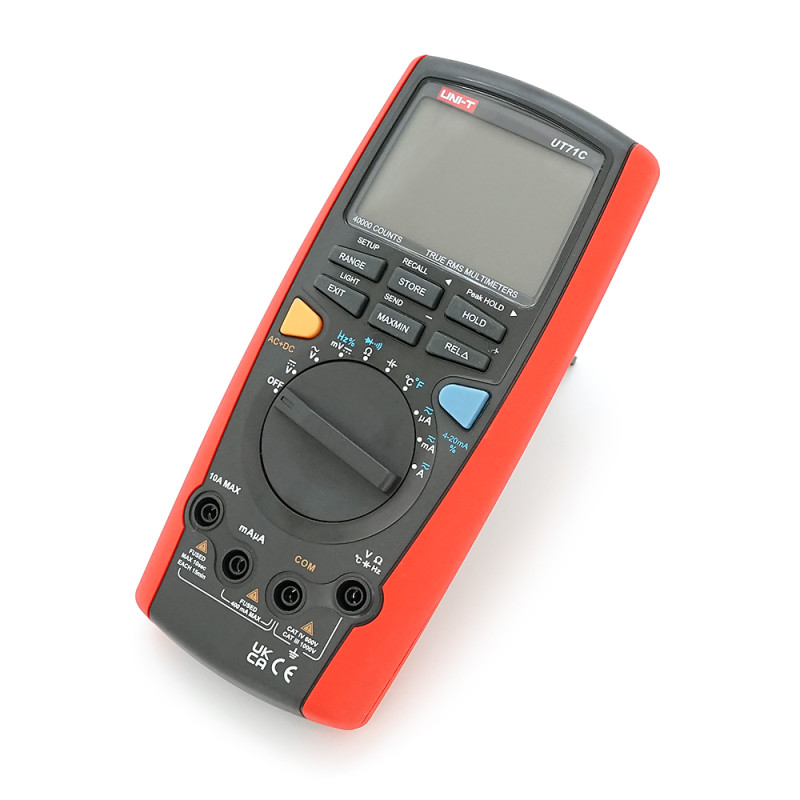 Мультиметр UNI-T UT71C: V (400мВ-1000В). A (400мкА-10А). Ω. F. Hz. °C. True RMS. Продзвонювання. Автодіапазон. Data Hold. 345 г Мультиметр UNI-T UT71C: V (400мВ-1000В). A (400мкА-10А). Ω. F. Hz. °C. True RMS. Продзвонювання. Автодіапазон. Data Hold. 345 г