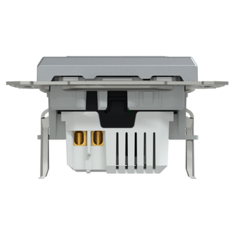 Подвійний зарядний пристрій USB, Asfora, тип A+C, 21 Вт, механізм з супортом, сталь
