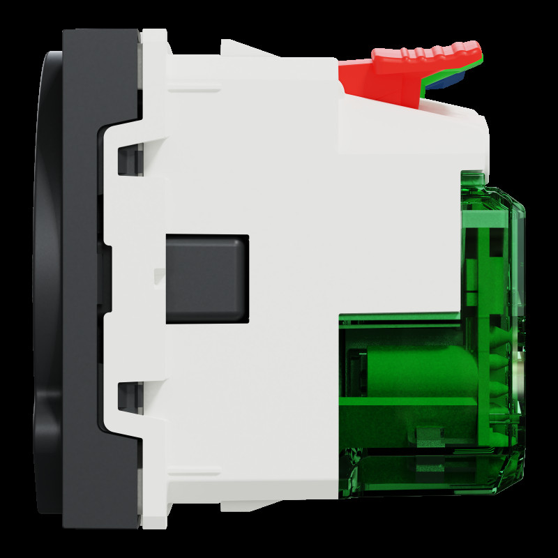Unica New Силова розетка та USB тип С 10,5 Вт, 2 модулі, антрацит