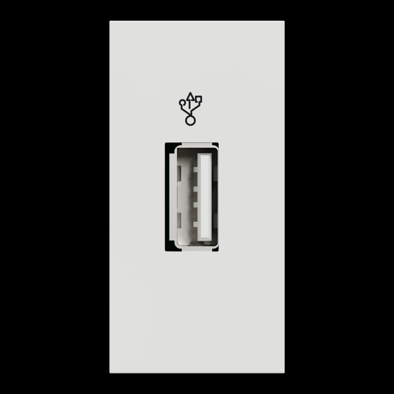 USB-коннектор 1 модуль білий