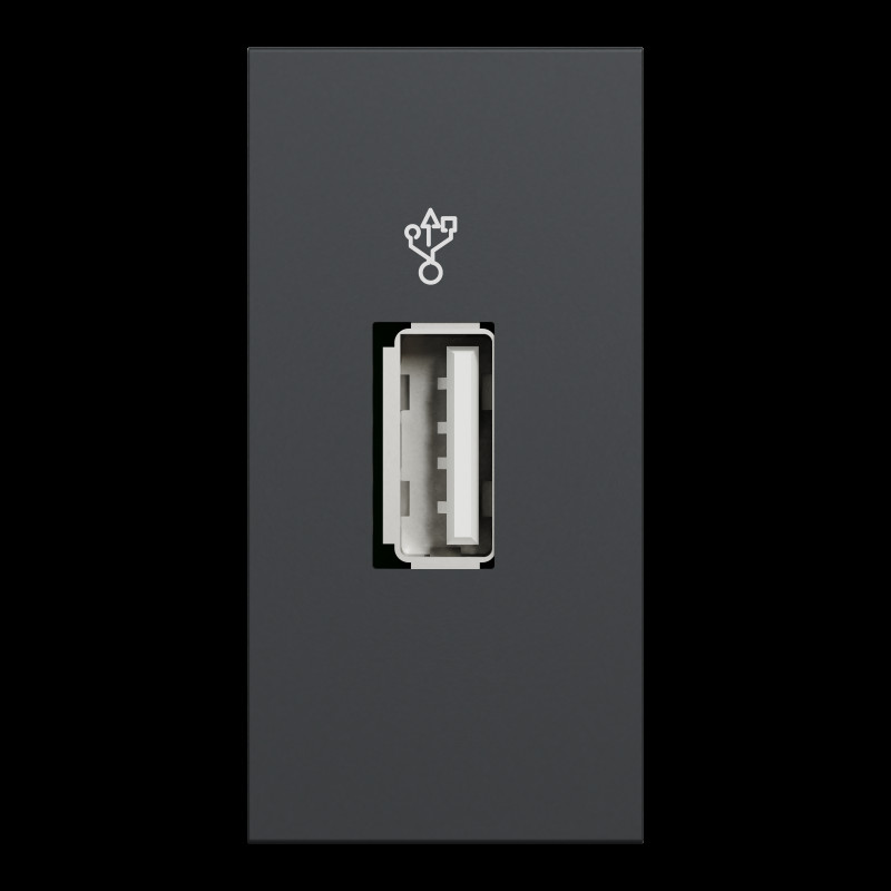 USB-коннектор 1 модуль антрацит
