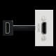 Розетка HDMI, 1 модуль білий