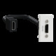 Розетка HDMI, 1 модуль білий