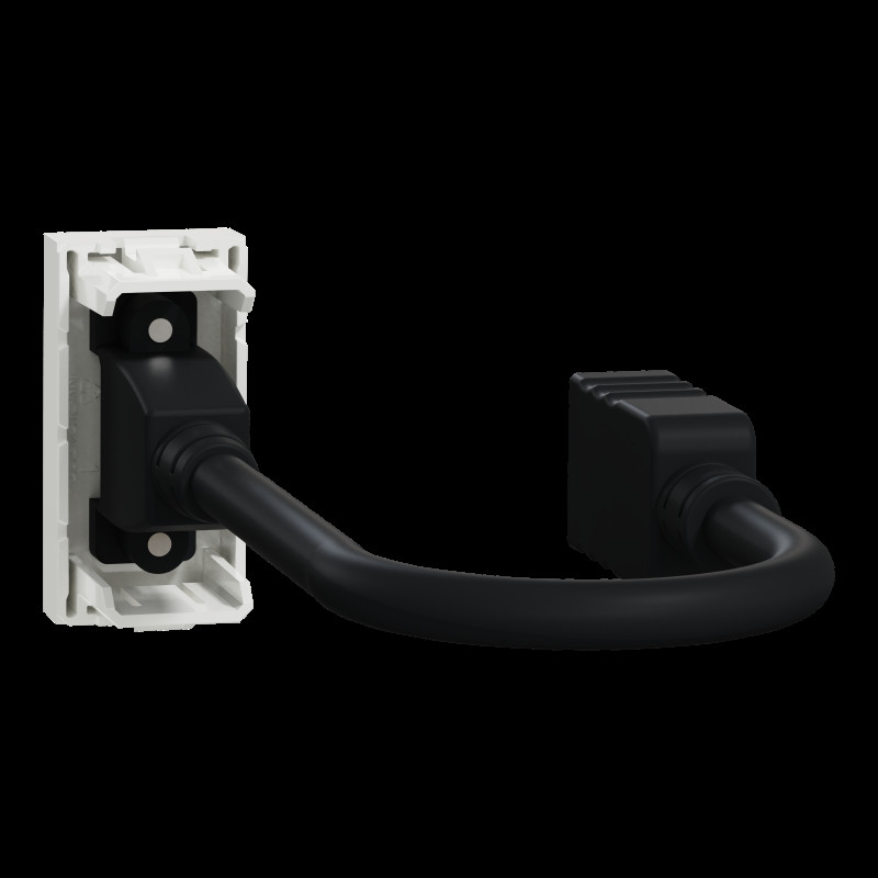 Розетка HDMI, 1 модуль білий