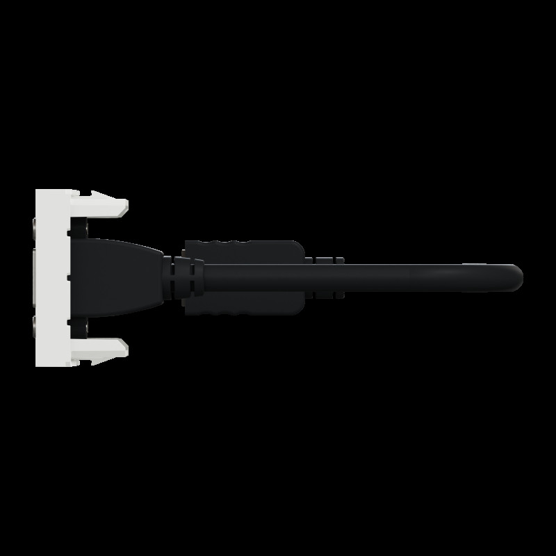 Розетка HDMI, 1 модуль білий