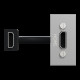 Розетка HDMI, 1 модуль алюміній
