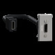 Розетка HDMI, 1 модуль алюміній