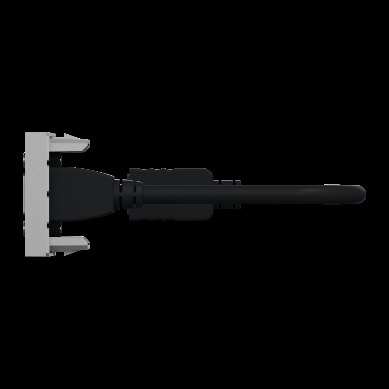 Розетка HDMI, 1 модуль алюміній