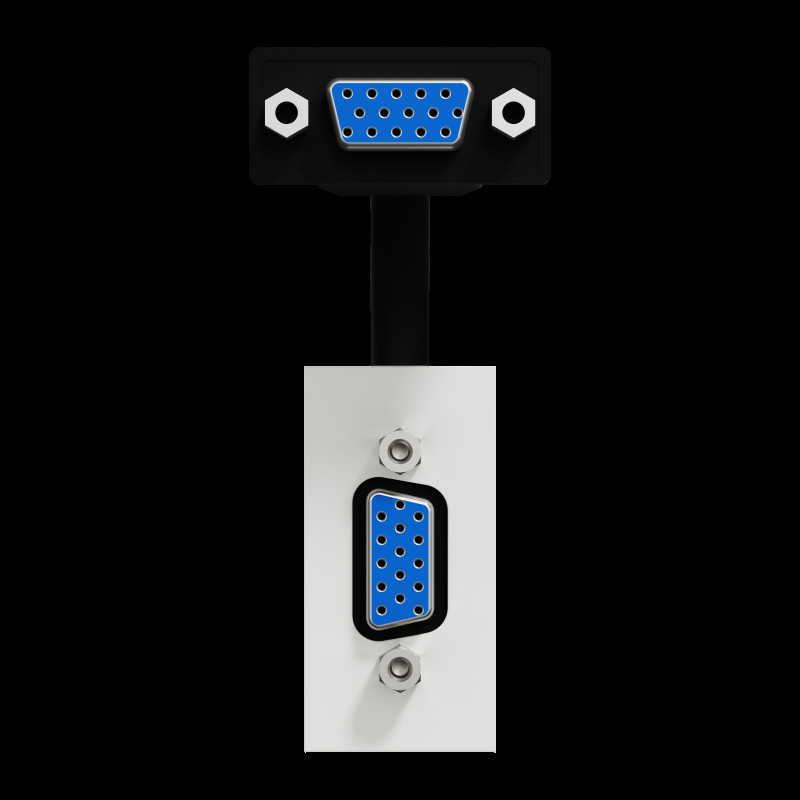 Розетка HD15 female (VGA) 1 модуль білий