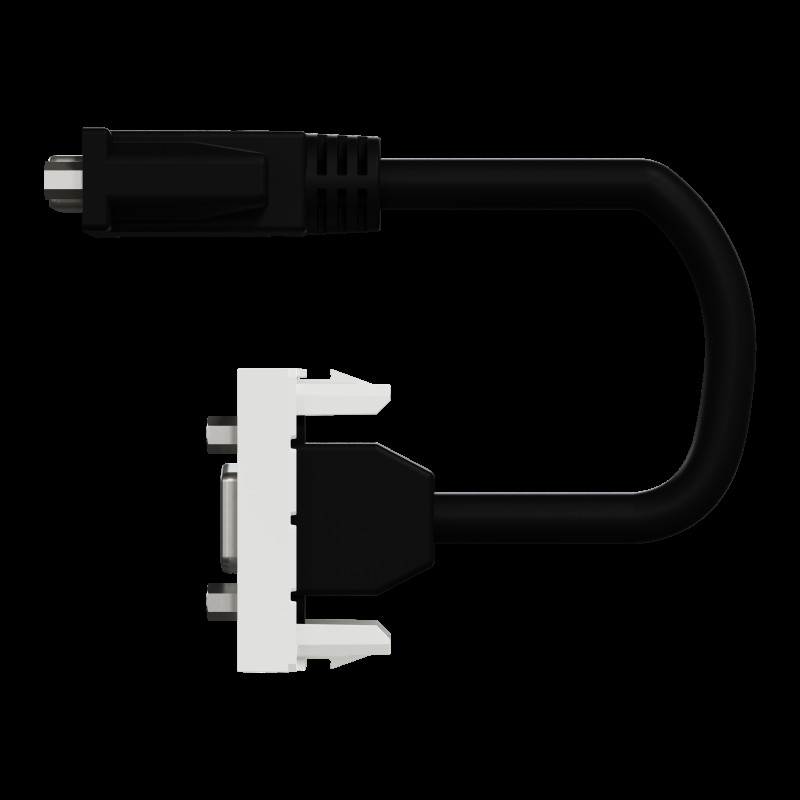 Розетка HD15 female (VGA) 1 модуль білий