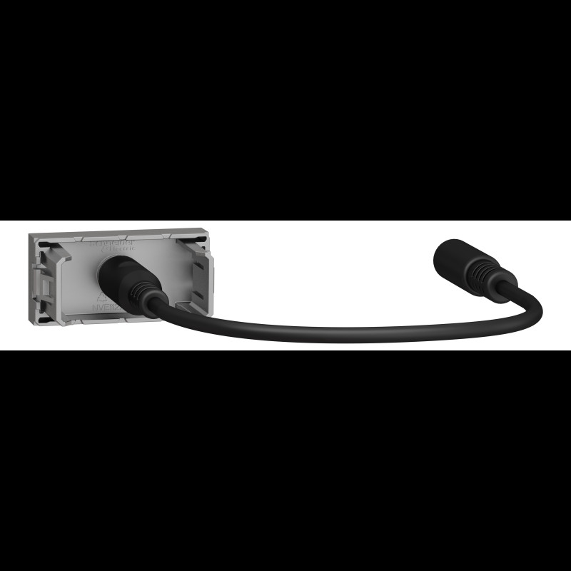 Розетка Minijack 1 модуль алюміній