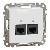 Data socket, Sedna Design & Elements, 2xRJ45 CAT6 UTP, PRO, white