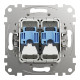 Data socket, Sedna Design & Elements, 2xRJ45 CAT6 UTP, PRO, white