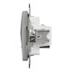 Data socket, Sedna Design & Elements, 2xRJ45 CAT6 UTP, PRO, aluminium