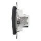 Data socket, Sedna Design & Elements, 2xRJ45 CAT6 UTP, PRO, anthracite
