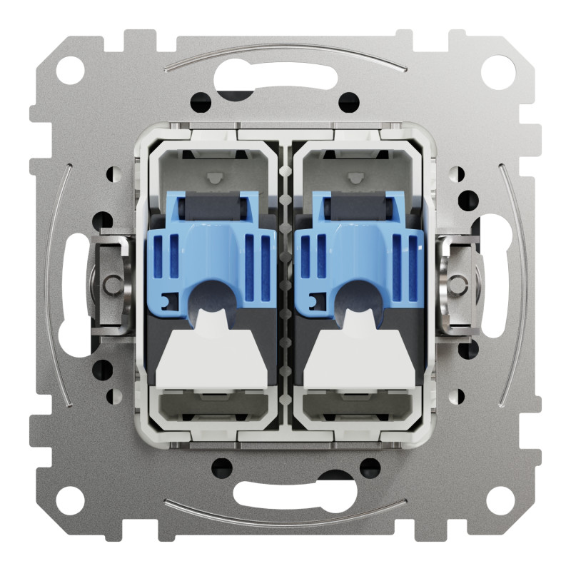 Data socket, Sedna Design & Elements, 2xRJ45 CAT6 UTP, PRO, anthracite