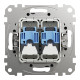 Data socket, Sedna Design & Elements, 2xRJ45 CAT6 UTP, PRO, anthracite