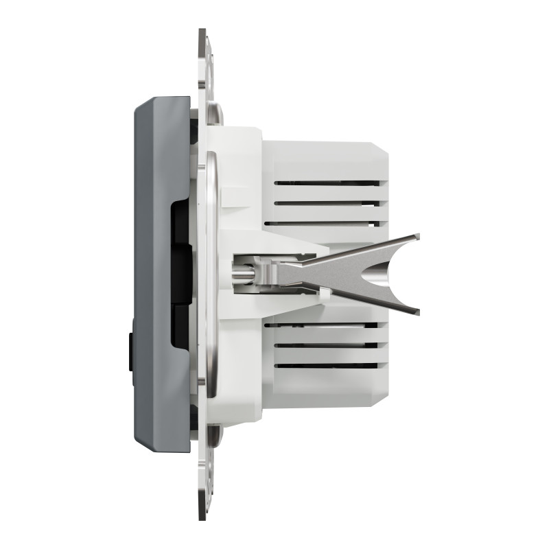 Asfora - double USB charger 2.4 A - steel