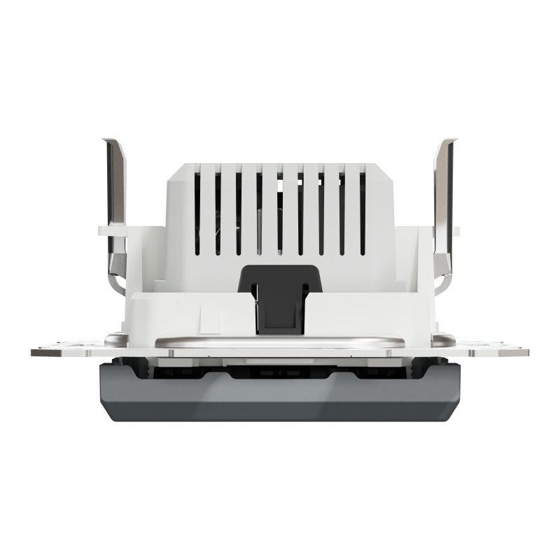 Asfora - double USB charger 2.4 A - steel