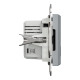Asfora - double USB charger 2.4 A - steel