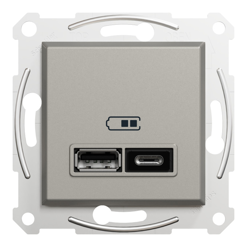 Asfora - double USB charger 2.4 A - bronze