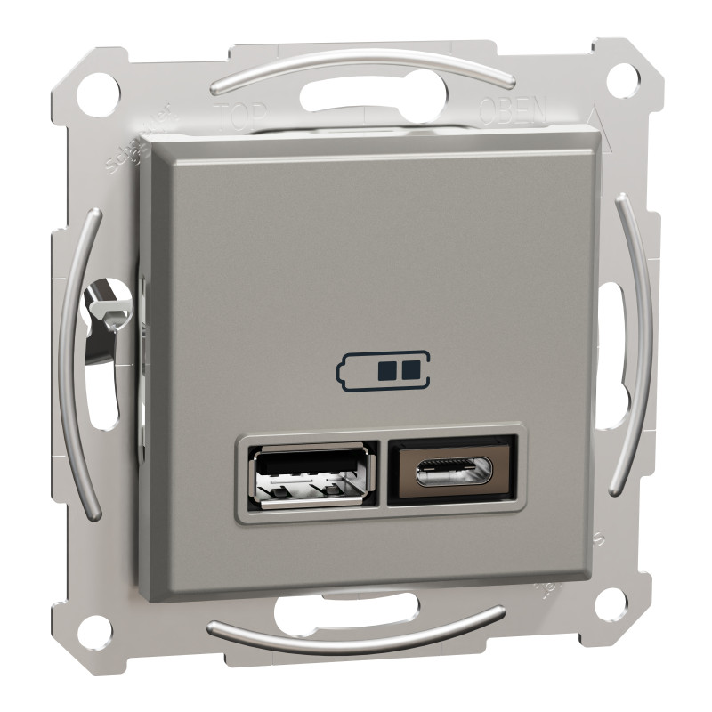 Asfora - double USB charger 2.4 A - bronze