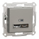 Asfora - double USB charger 2.4 A - bronze