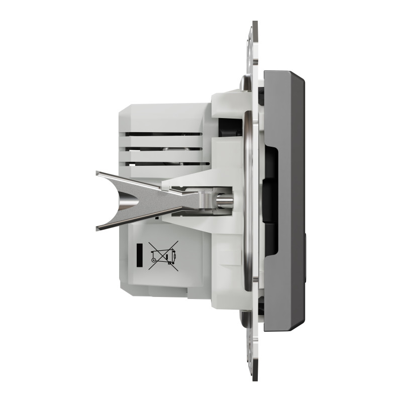Asfora - double USB charger 2.4 A - anthracite