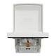 РОЗЕТКА IP44 З КРИШКОЮ, З ЗАЗЕМЛЕННЯМ, З ЗАХИСНИМИ ШТОРКАМИ, БІЛА ASFORA