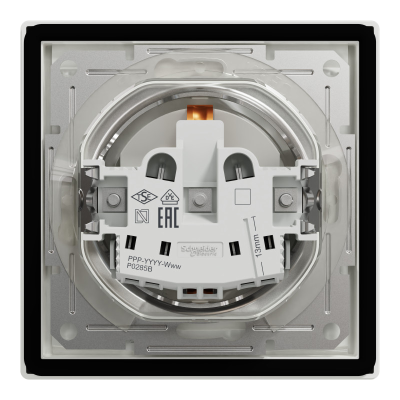 РОЗЕТКА IP44 З КРИШКОЮ, З ЗАЗЕМЛЕННЯМ, З ЗАХИСНИМИ ШТОРКАМИ, БІЛА ASFORA