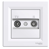 TV/R РОЗЕТКА 4dB ПРОХІДНА БІЛА ASFORA