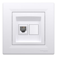 РОЗЕТКА ТЕЛЕФОННА RJ11 БІЛА ASFORA