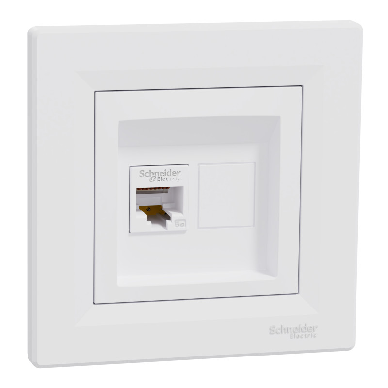 РОЗЕТКА КОМП'ЮТЕРНА RJ45 UTP КАТ. 5Е БІЛА ASFORA