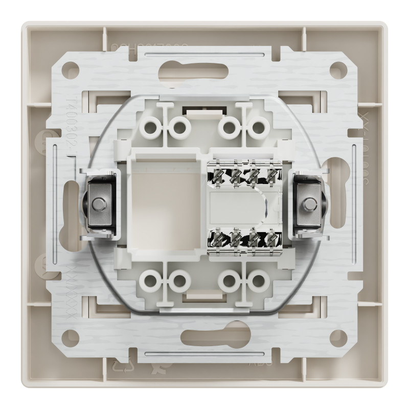 РОЗЕТКА КОМП'ЮТЕРНА RJ45 UTP КАТ. 5Е КРЕМ ASFORA
