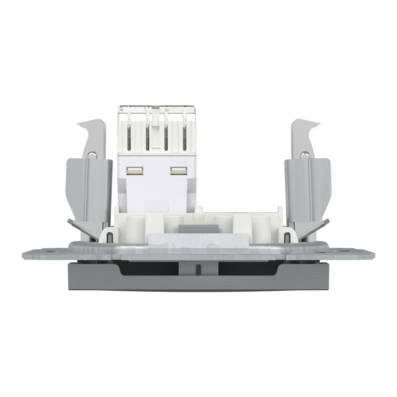 РОЗЕТКА КОМП'ЮТЕРНА RJ45 UTP КАТ. 5Е ASFORA СТАЛЬ