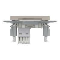 РОЗЕТКА КОМП'ЮТЕРНА RJ45 UTP КАТ. 5Е ASFORA БРОНЗА