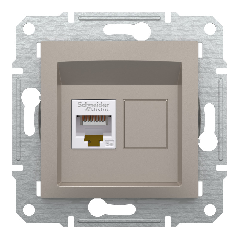 РОЗЕТКА КОМП'ЮТЕРНА RJ45 UTP КАТ. 5Е ASFORA БРОНЗА