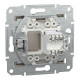 РОЗЕТКА КОМП'ЮТЕРНА RJ45 UTP КАТ. 5Е ASFORA БРОНЗА