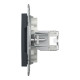 РОЗЕТКА КОМП'ЮТЕРНА RJ45 UTP КАТ. 5Е ASFORA АНТРАЦИТ
