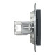 РОЗЕТКА КОМП'ЮТЕРНА RJ45 UTP КАТ. 5Е ASFORA АНТРАЦИТ