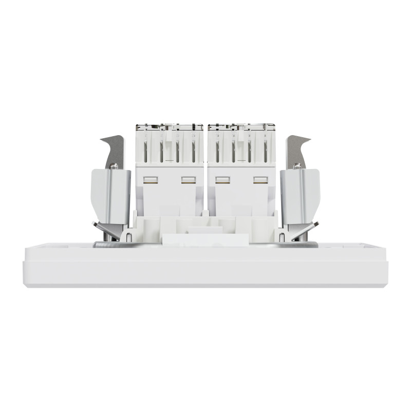 КОМП'ЮТЕРНА РОЗЕТКА RJ45 UTP КАТ. 5Е ПОДВІЙНА БІЛА ASFORA