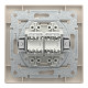 РОЗЕТКА КОМП'ЮТЕРНА RJ45 UTP КАТ. 5Е ПОДВІЙНА КРЕМ ASFORA
