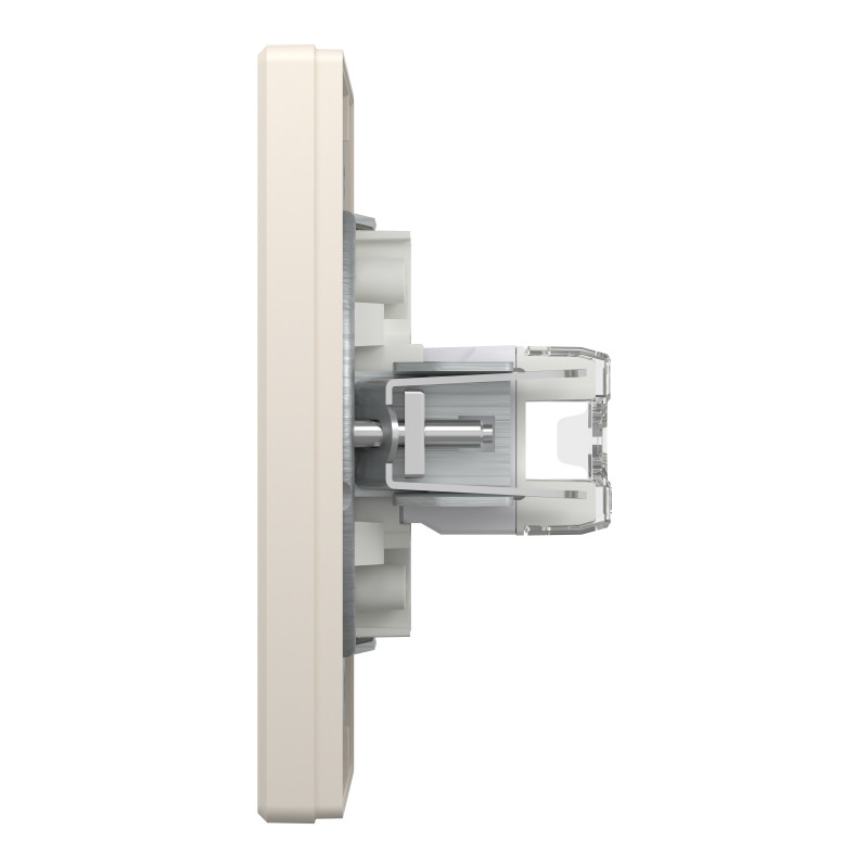 РОЗЕТКА КОМП'ЮТЕРНА RJ45 UTP КАТ. 5Е ПОДВІЙНА КРЕМ ASFORA