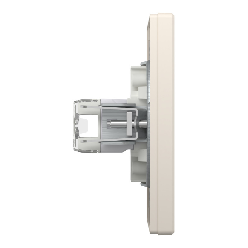 РОЗЕТКА КОМП'ЮТЕРНА RJ45 UTP КАТ. 5Е ПОДВІЙНА КРЕМ ASFORA