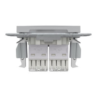 РОЗЕТКА КОМП'ЮТЕРНА RJ45 UTP КАТ. 5Е ПОДВІЙНА ASFORA АЛЮМІНІЙ