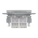 РОЗЕТКА КОМП'ЮТЕРНА RJ45 UTP КАТ. 5Е ПОДВІЙНА ASFORA АЛЮМІНІЙ