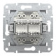 РОЗЕТКА КОМП'ЮТЕРНА RJ45 UTP КАТ. 5Е ПОДВІЙНА ASFORA СТАЛЬ